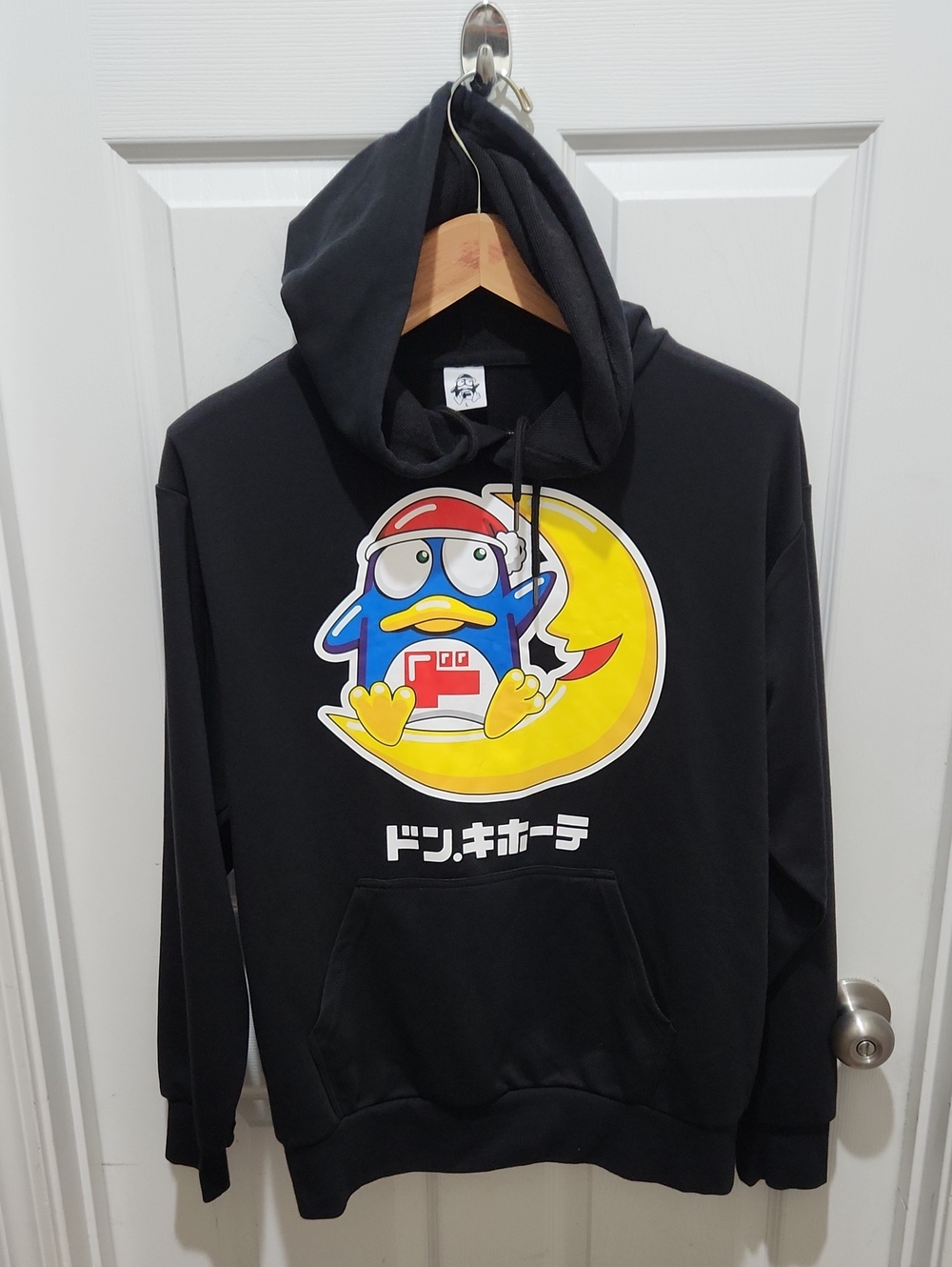 "Donpen" Hoodie with Yellow & Blue Cartoon Print